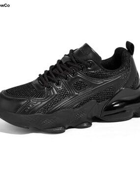 Women's Air Cushion Running Shoes Mesh PU Sneakers Lace Up